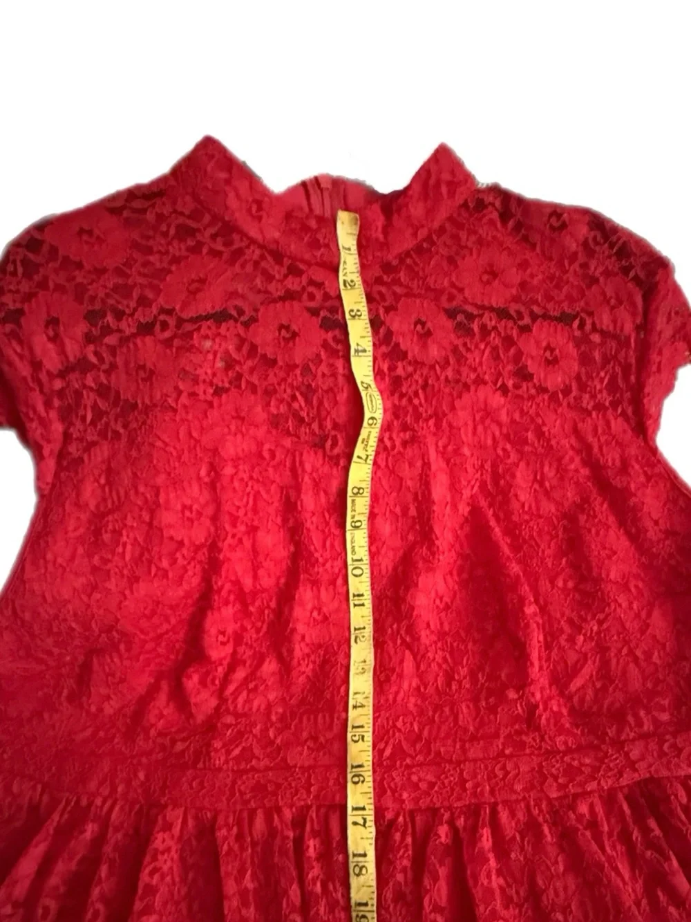 Red Lace Fit & Flare Dress - Elegant Women's Dress in Plus Size 3X NWT - Picture 16 of 17